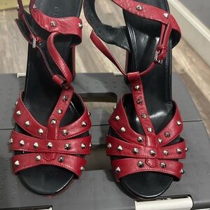 Gucci Red Studded Heels